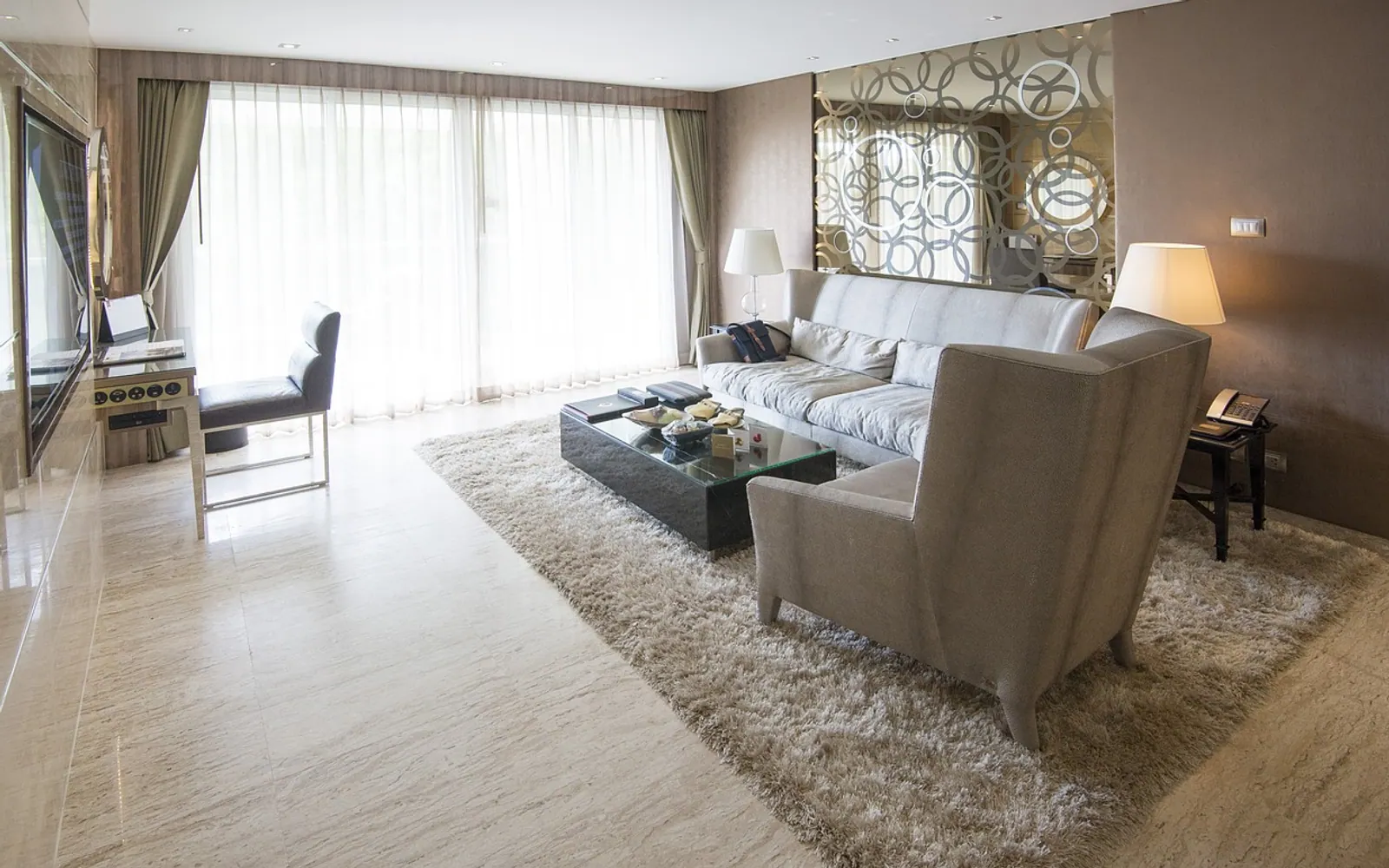 Living, bathroom and bedroom