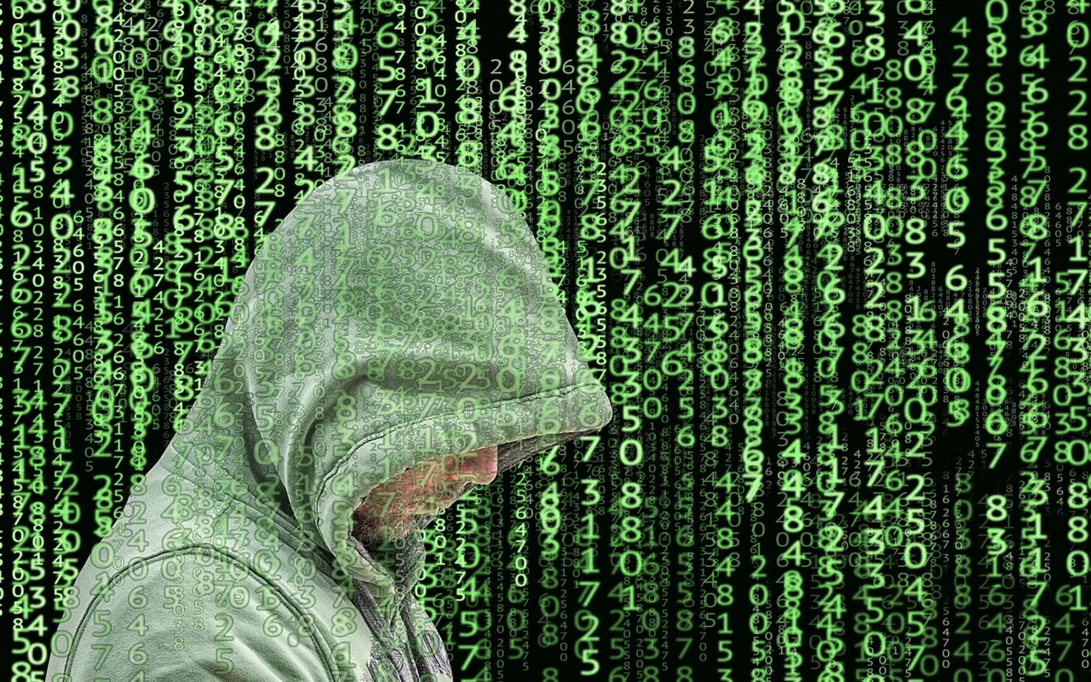 Cyber security, hacker and online